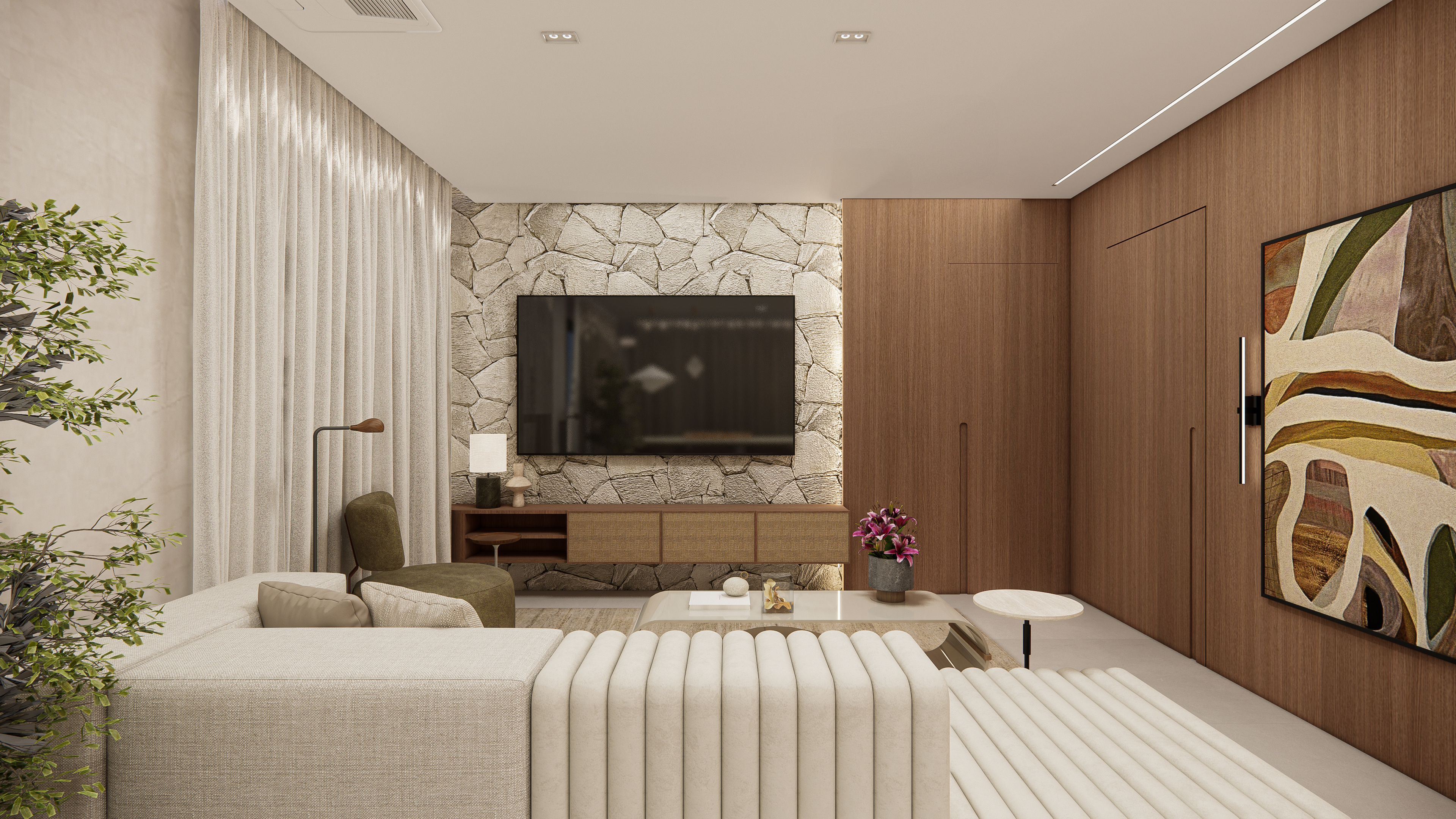 Sala de estar e jantar — ambientes integrados